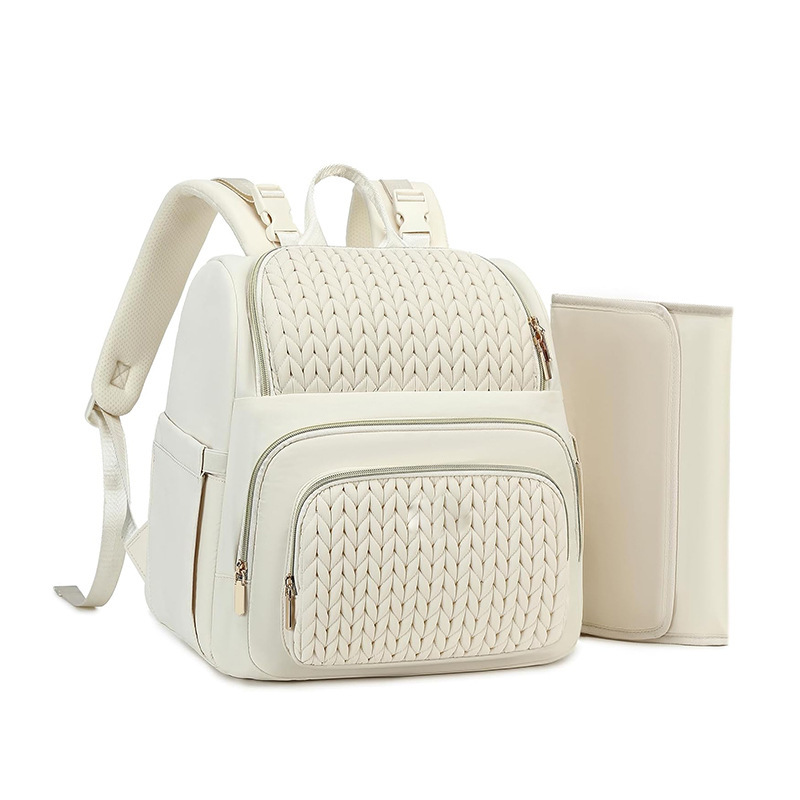 New Mummy Backpack Diaper Backpack Lightweight Fashion Travel Handbag Diaper Pad Insulated Pocket Stroller Strap