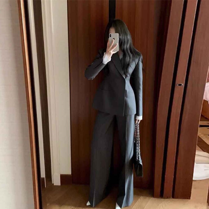 Temperament waist slimming design sense professional suit two-piece sense suit suit women 2025 spring and autumn new Temperament waist slimming design sense professional suit two-piece sense suit suit women 2025 spring and autumn new