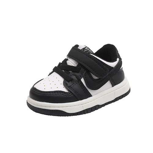 Panda shoes children's sports shoes men's and women's sneakers  spring and autumn Korean version single shoes baby soft sole toddler shoes small white shoes