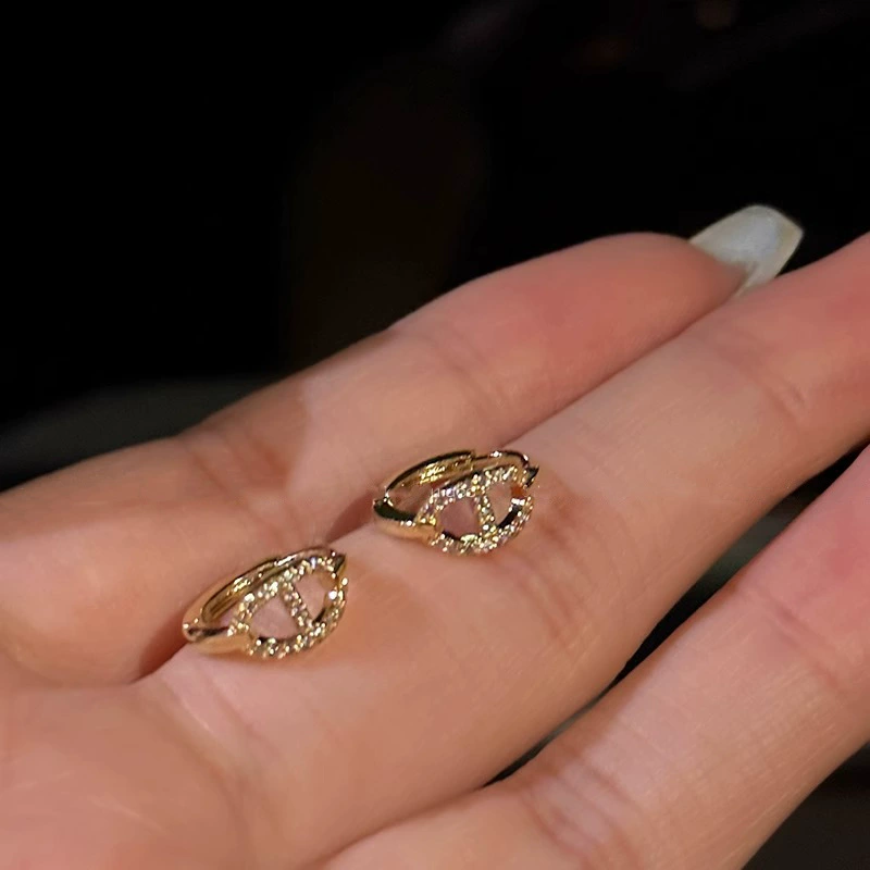 Ретро-бренд маленькие дизайнерские серьги, стиль Chanel