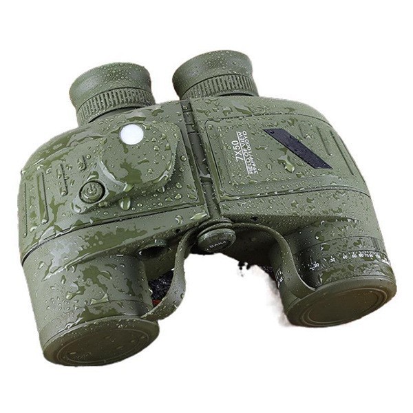 充氮防水罗盘刻度望远镜10X50高倍高清登山航海罗盘望远镜