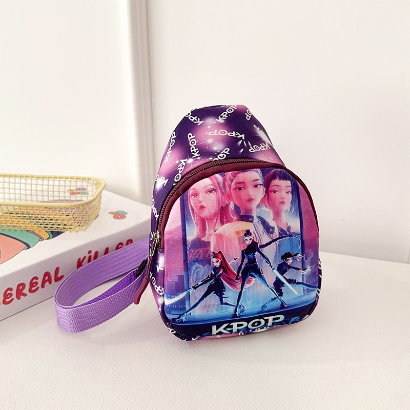 Comercio exterior 2026 nuevo KPOP bolso de pecho de dibujos animados para niños, mochila de moda para niños y niñas, jardín de infantes lindos bolsos de hombro