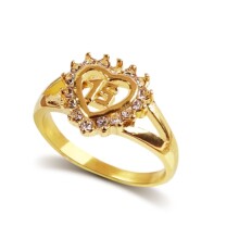 ŷ��18K15����Ůʽ��ʯ�Ѹֽ�ָ���Լ������ʯ����ֽ�ָ����
