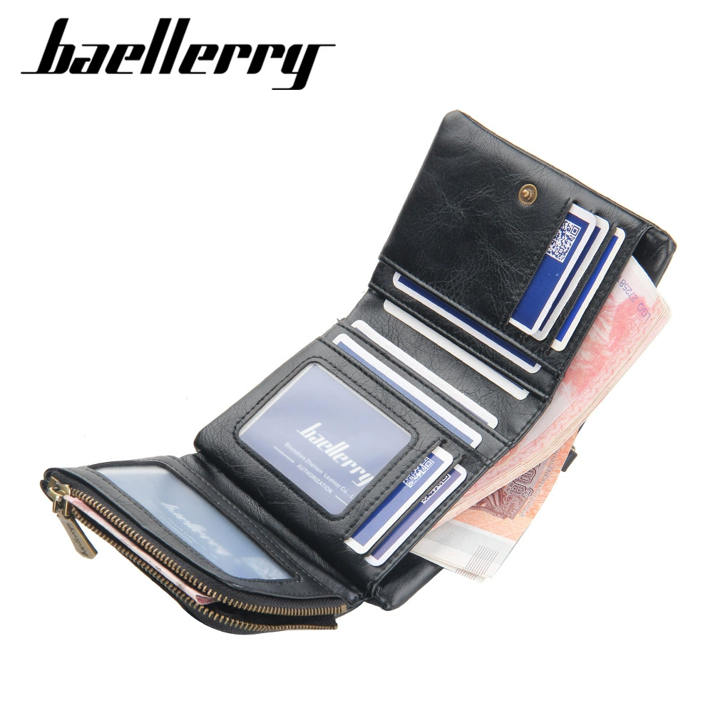 Короткий кошелек baellerry, защитная сумка, цепочка с молнией, противоугонный