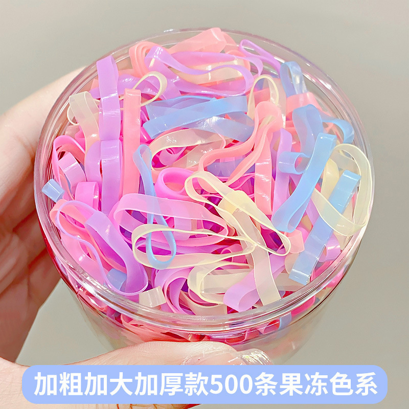 幅を広げて厚くし、強力な引っ張り補充シングル使い捨てゴムバンド高弾性ヘアバンド子供用ヘアロープヘアアクセサリー|undefined