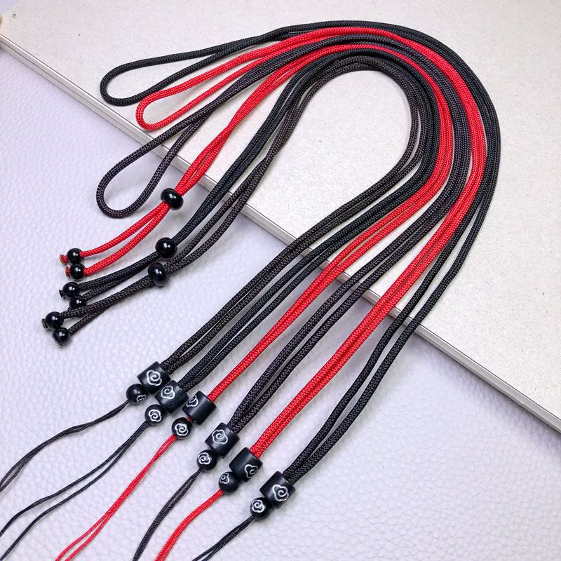 Регулируемый элегантный подвесной шнур с благоприятным узором облаков, небольшой круглый шнур для ожерелья из агата и нефрита оптом.