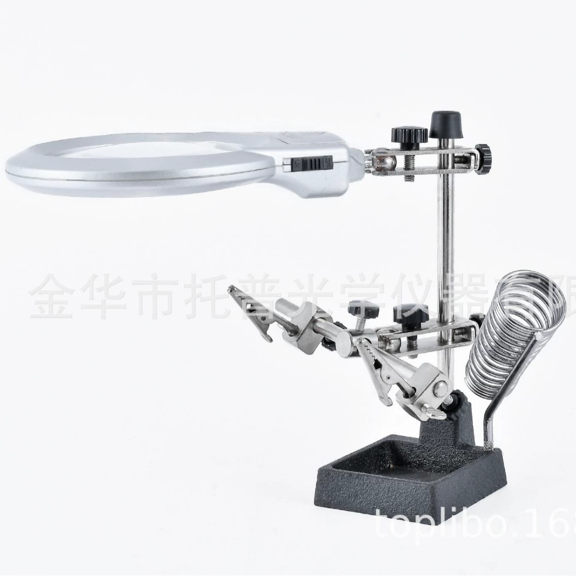 Заводское прямое увеличительное стекло Вспомогательный зажим увеличительное стекло инструмент увеличительное стекло с лампой
