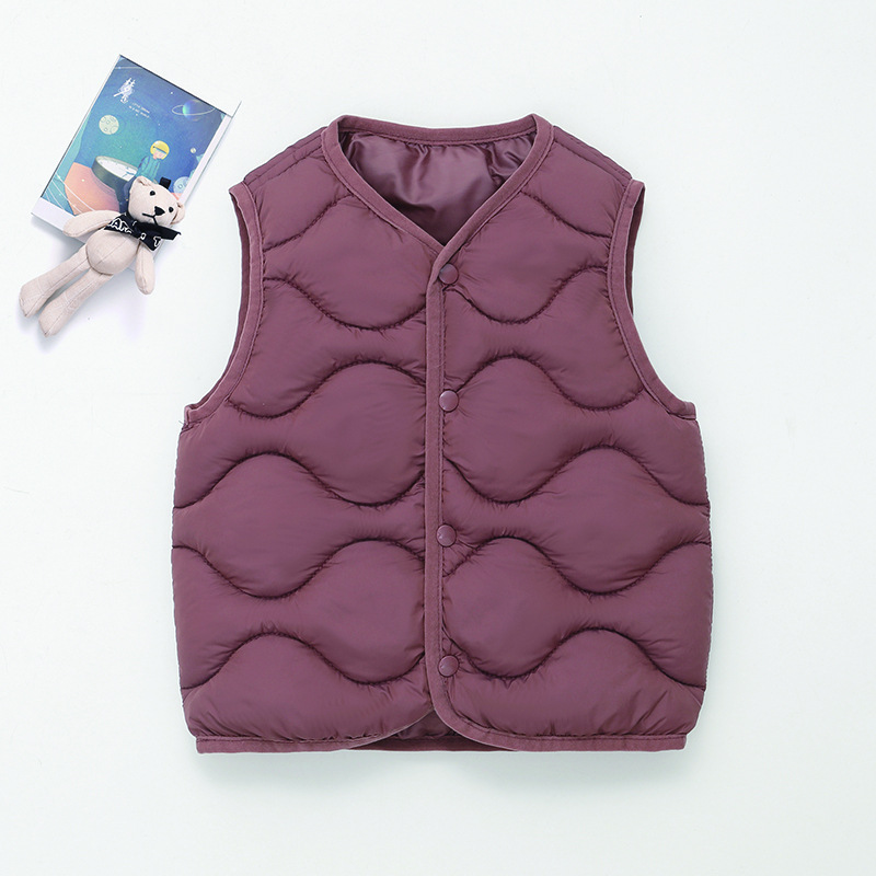 Comercio exterior transfronterizo 851 chaleco de algodón para niños ropa de algodón para niños otoño y invierno nuevo chaleco de algodón ondulado image 6