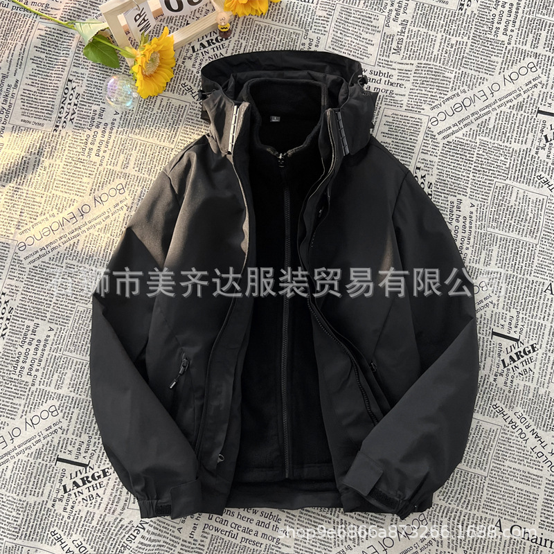 Hong Kong pareja chaqueta de trabajo hombre de invierno y otoño chaqueta con capuz suelta estilo americano multifunción chaqueta de asalto