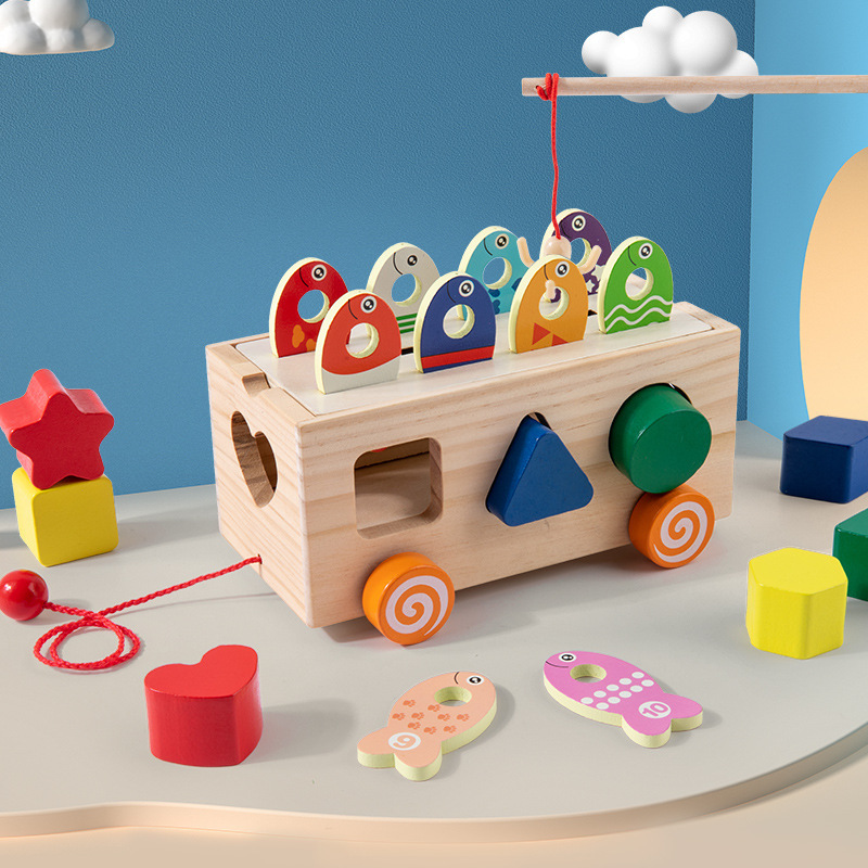 Magnético gatito pesca juguetes educativos infantiles 1-3 años bebé niños y niñas de formación de acción material didáctico