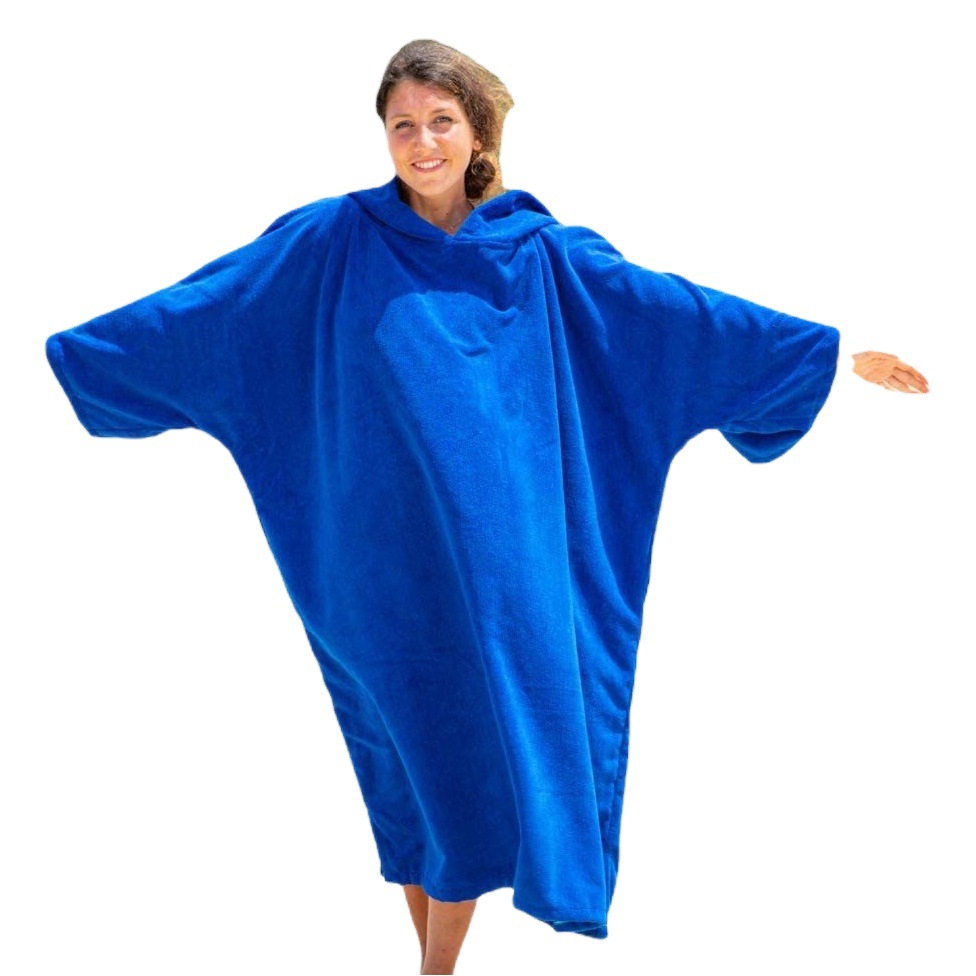 2023 nuevo color caramelo con capucha suelta camisón de felpa al aire libre ocio suéter hombres y mujeres Albornoz usable