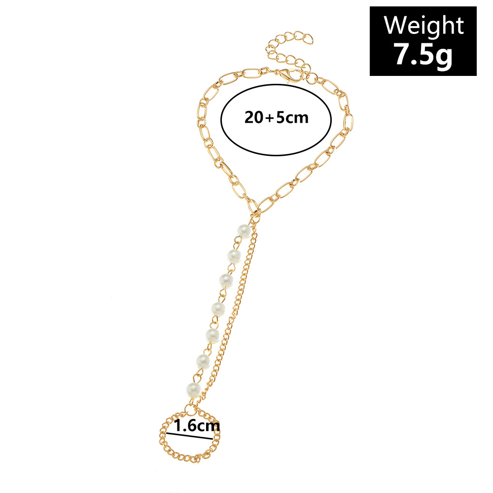 European and American Bohemian simple pearl chain creative bracelet jewelry