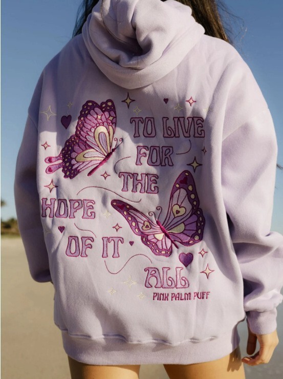 新しいヨーロッパサイズの女性のドロップショルダースリーブスレッド Chasing Sunsets 刺繍スウェットシャツパーカー XS-2XL|undefined