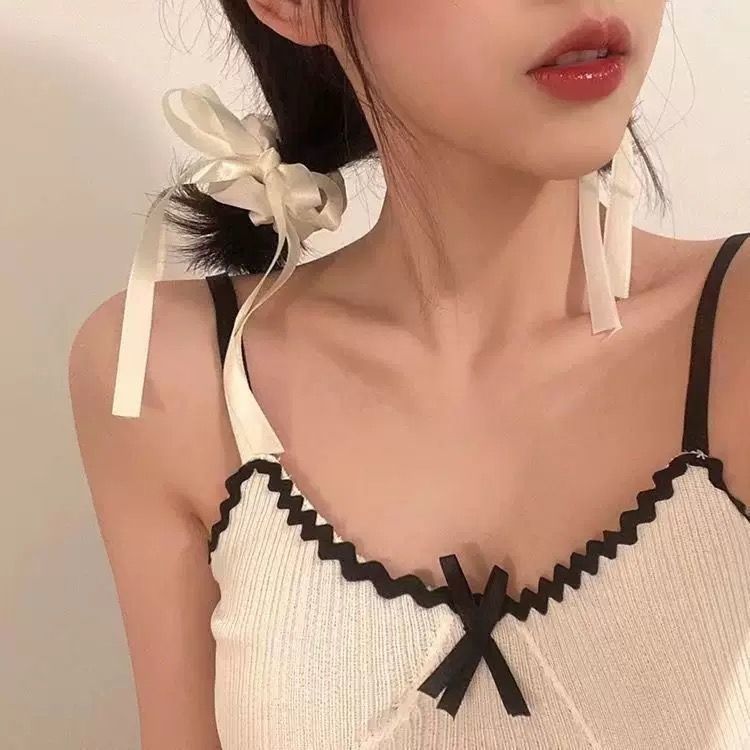 2025新型趙露思同金ヘアリング女性早春百合頭ひもレース大腸輪輪ゴム髪飾り|undefined
