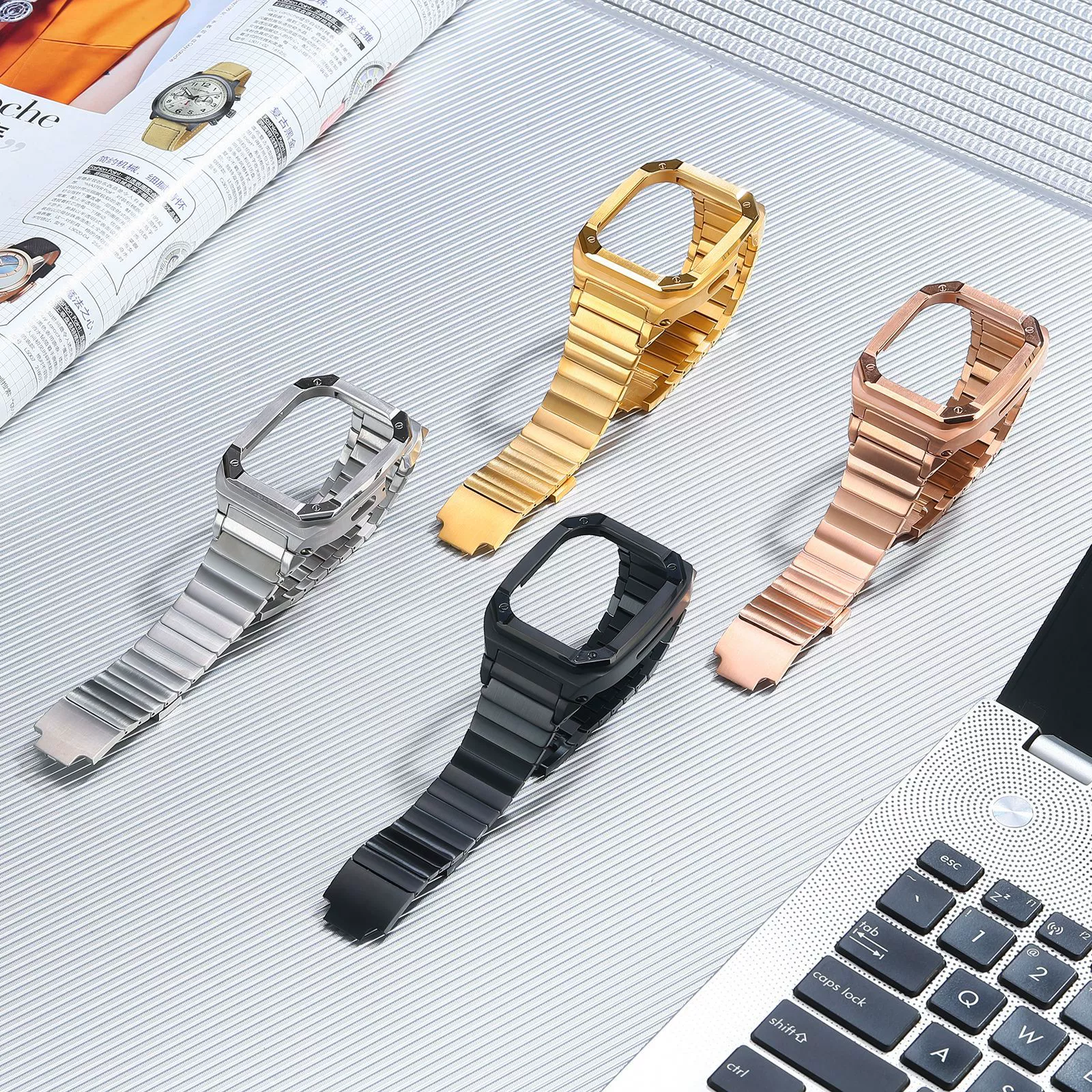 Apple Watch, модифицированный металлический корпус, 45 мм