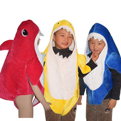 ハロウィンの赤ちゃんサメのコスチューム、元旦の子供用コスプレ、親子の舞台衣装