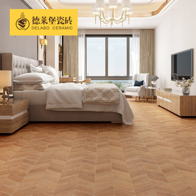 簡約現代臥室仿古仿木紋瓷磚600x600 客廳陽台全瓷魚骨木紋磚工程