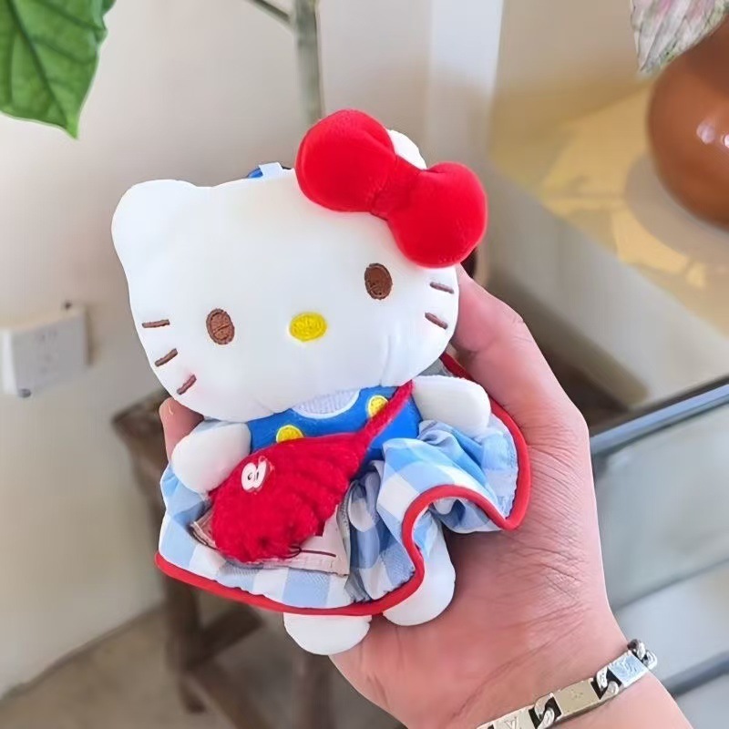 Colgante de gato Kitty manzana bolso de mano vestido grande kt colgante de llaver bolso muñeca colgante regalo de novia