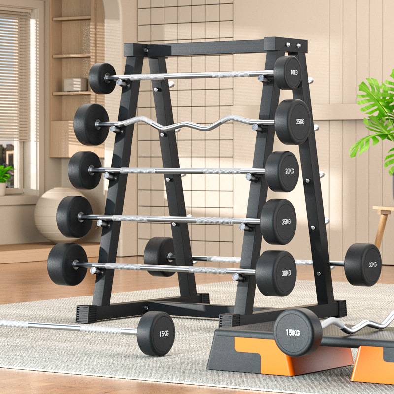 Gym-Specific Commercial Barbell Rack Placement Rack Fitness Weightlifting Barbell Barbell Complete Set of Fixed Barbell