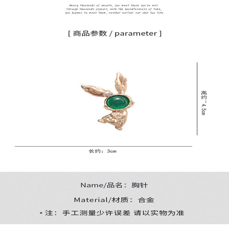Medieval Enamel Rabbit Brooch Niche High-End High-End Retro Corsage Temperament Pin Clothing Accessories Wholesale for Women