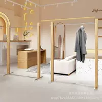 Стеллаж для магазина одежды из нержавеющей стали, стеллаж для одежды, напольная стойка, простой магазин покупателя, островной стеллаж для магазина женской одежды