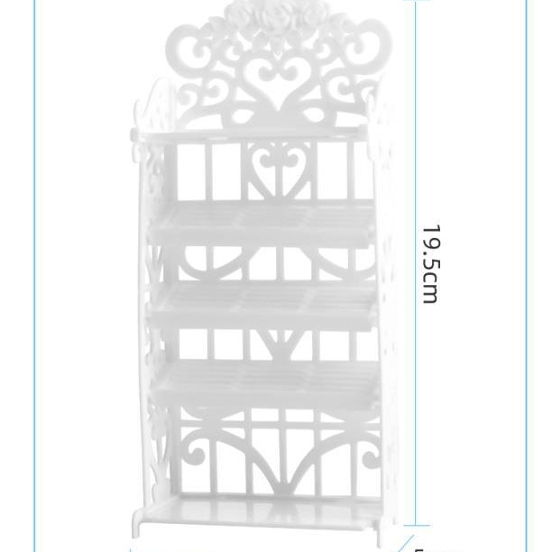 Gabinete del zapato de la muñeca, estante del zapato, gabinete plástico creativo del zapato del almacenamiento de la muñeca de Barbie, accesorios 60g del juguete