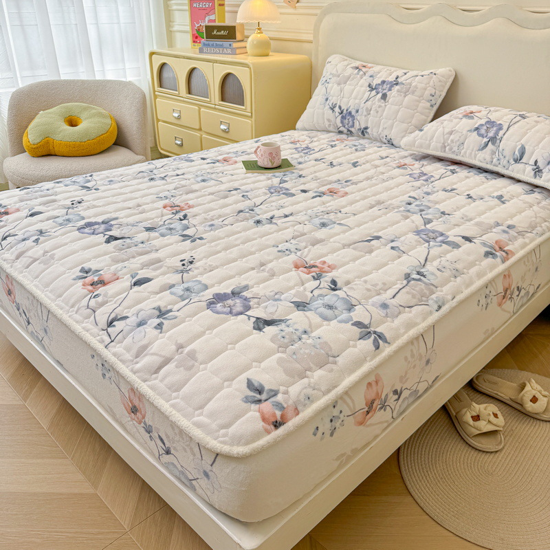 Clase A nuevo tipo de cama de algodón de leche caliente, cama de invierno más gruesa, colchón de cama de algodón caliente, cojín de algodón más cama de algodón