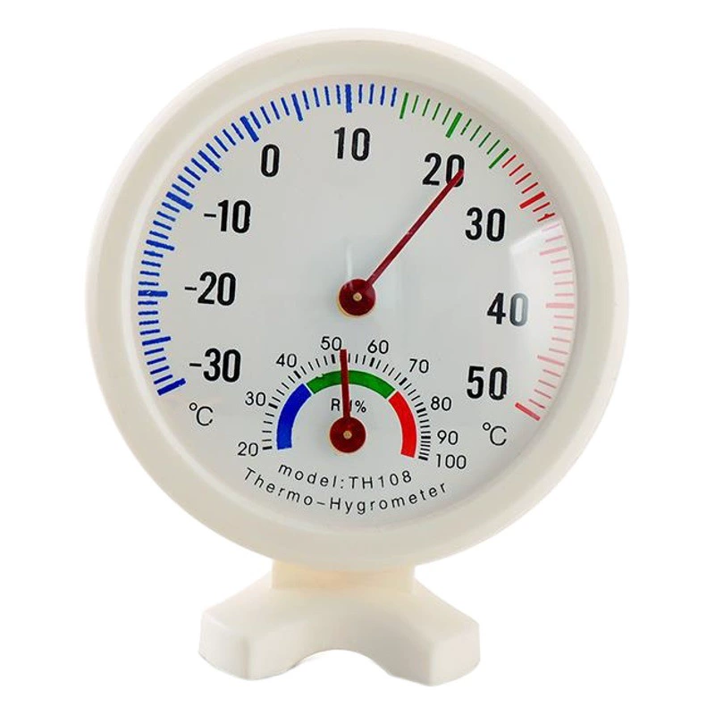 Измеритель температуры и влажности с помощью указа диаметр 75MM Английский Температурный Гигрометр Холодильник Термометр Подарок Влажность Температурный метр