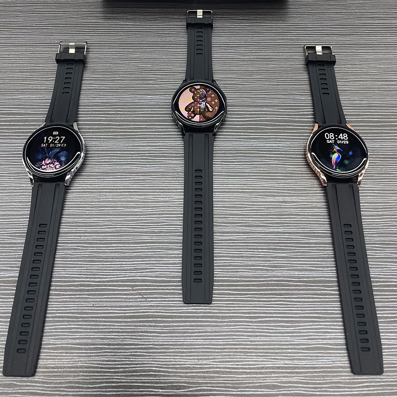 Pantalla redonda de piel de camarón, reloj inteligente GT1, frecuencia cardíaca, presión arterial, oxígeno en sangre, pulsera deportiva, llamada Bluetooth, varios idiomas