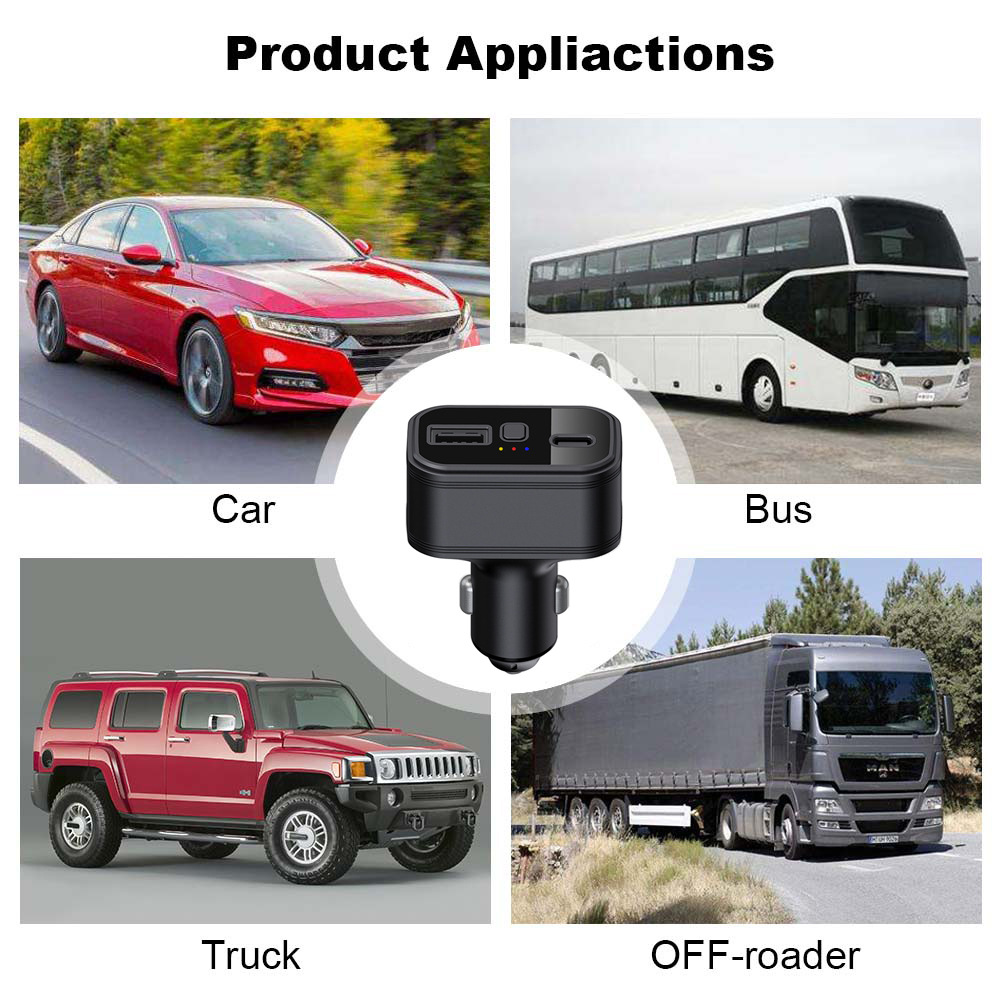New Car-Mounted 4Gtk818 Gps Locator Cigarette Lighter Fast Charging Car Charging Accurate Positioning Plug in
