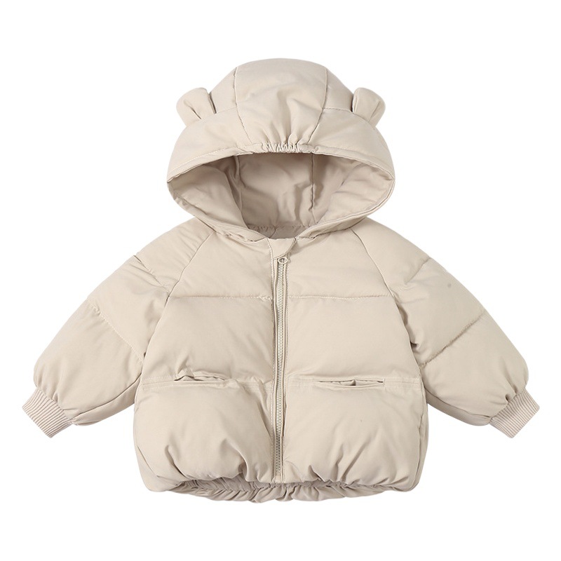 2025 otoño e invierno nuevo estilo de dibujos animados chaqueta de algodón para niños chaqueta de algodón para niños y niñas chaqueta de felpa gruesa corta para niños