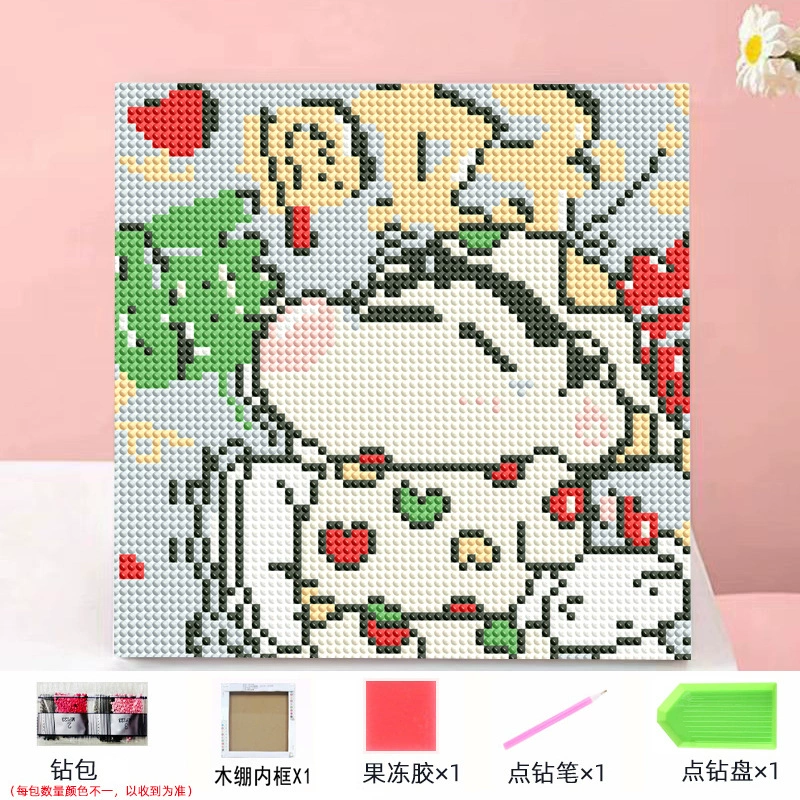 Набор алмазной мозаики DIY Kuromi и мультфильмы 20×20 см, рамка-наклейка, детское творчество