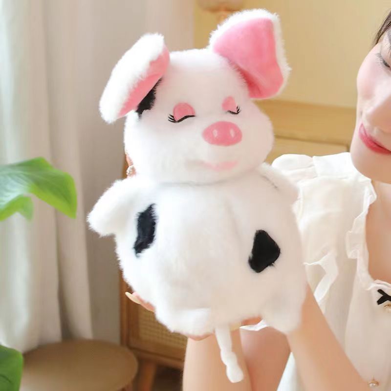 Tiktok mismo estilo gordo cerdo soñoliento cura lindo cerdo peluche juguete descompresión hablando cantando pidiendo misericordia por misericordia