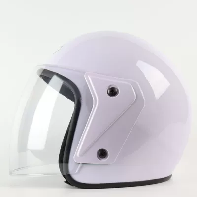 and Winter Warm Safety Half Helmet — Motorcycle Safety Supplies - pure-white