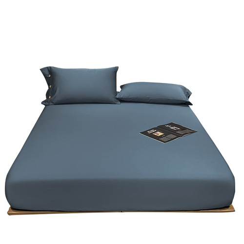 Class A light luxury twill bedspread 1.8 long-staple cotton bed sheet pure cotton 60 count solid color cotton fully surrounded mattress cover bed cover