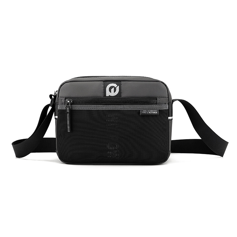 WEPOWER Bolso de hombro para hombre Bolso de mensajero de nailon casual de moda Estilo horizontal Personalidad Marca de moda Bolso de hombro