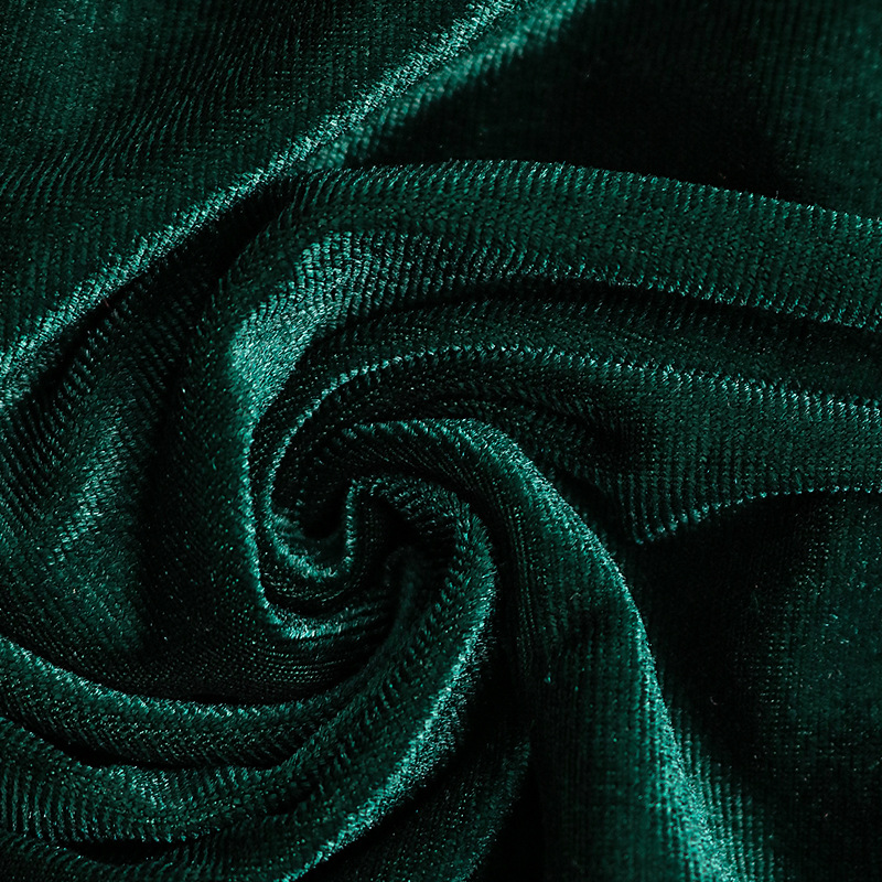 Vestido feminino de veludo em linha A – Vestido elegante retrô com manga curta e decote em V (mangas lanterna esvoaçantes, cintura alta, tecido de veludo macio)_voghion.com