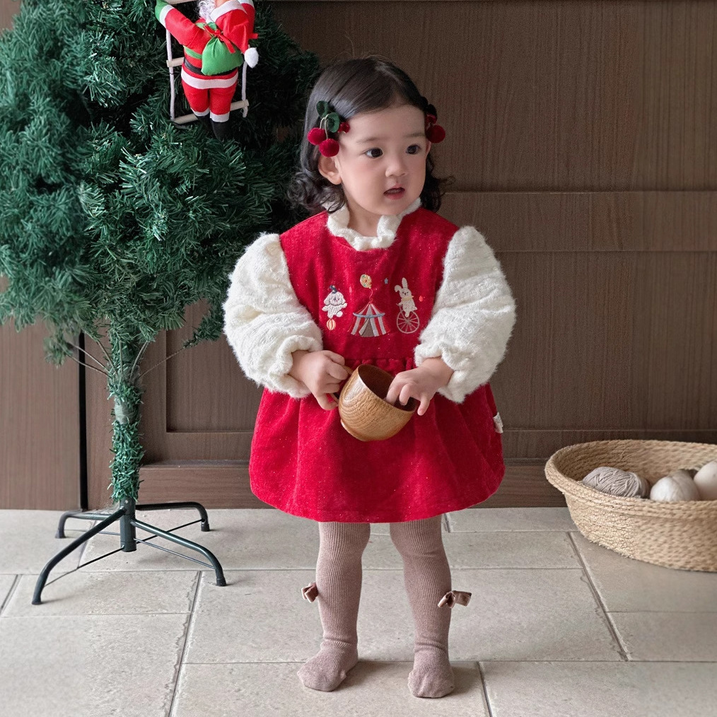 Ropa de invierno para bebés, ropa de algodón, bebé, conejo, circo, mamelucos gruesos, luna llena, cien días, ropa exterior