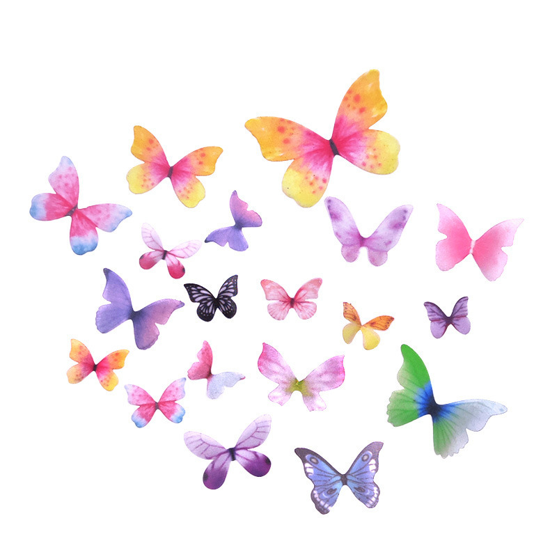 2-5cm Tulle Small Butterfly Single Layer Gradient Photo Face Beauty Manicure Material diy Handmade Accessories Bridal Makeup