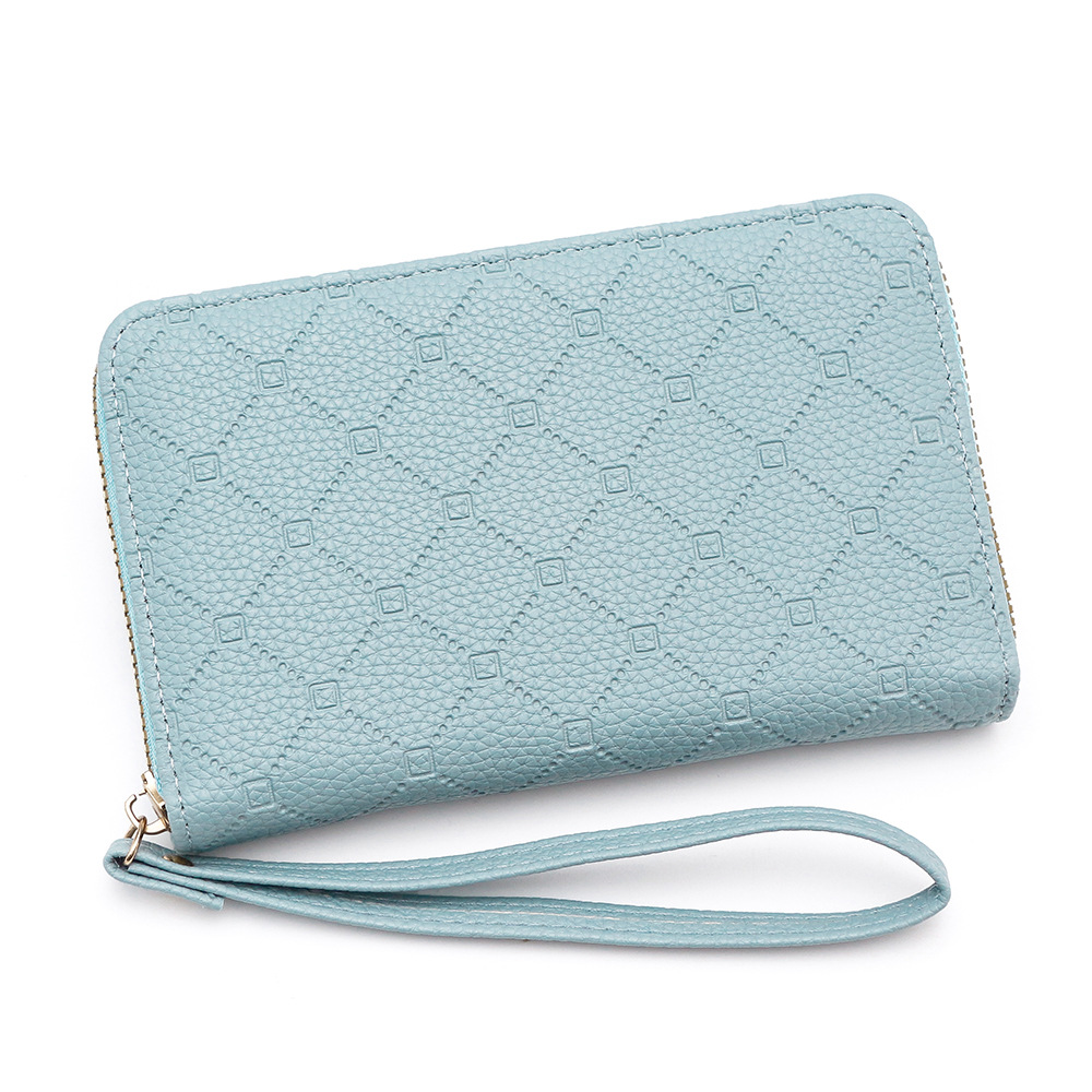 Nuevo bolso de cambio de mujer coreano simple bolso de tarjetas de gran capacidad bolso de mano con cremallera bolso de teléfono móvil bolso de licencia de conducir