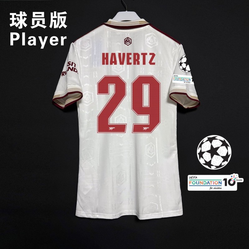 正确版2526阿森纳二客球衣球员版单上衣哈弗茨哲凯赖什萨卡厄德高|undefined