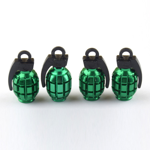 CZC-004 Hand Grenade Valve Stem Cap, Colorful Aluminum Alloy Dust Cover, Ten Colors Valve Stem Cover