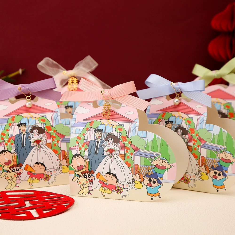 Детская ностальгия стиль Crayon Little New Handbag Creative Cartoon Knot Engagement Cute Table Candy Accompanying Gift Box Wedding Candy Carton