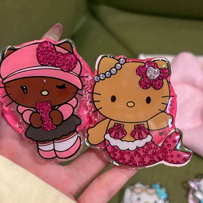 创意点钻美人鱼kitty猫支架适用magsafe磁吸手机壳桌面懒人神器|undefined