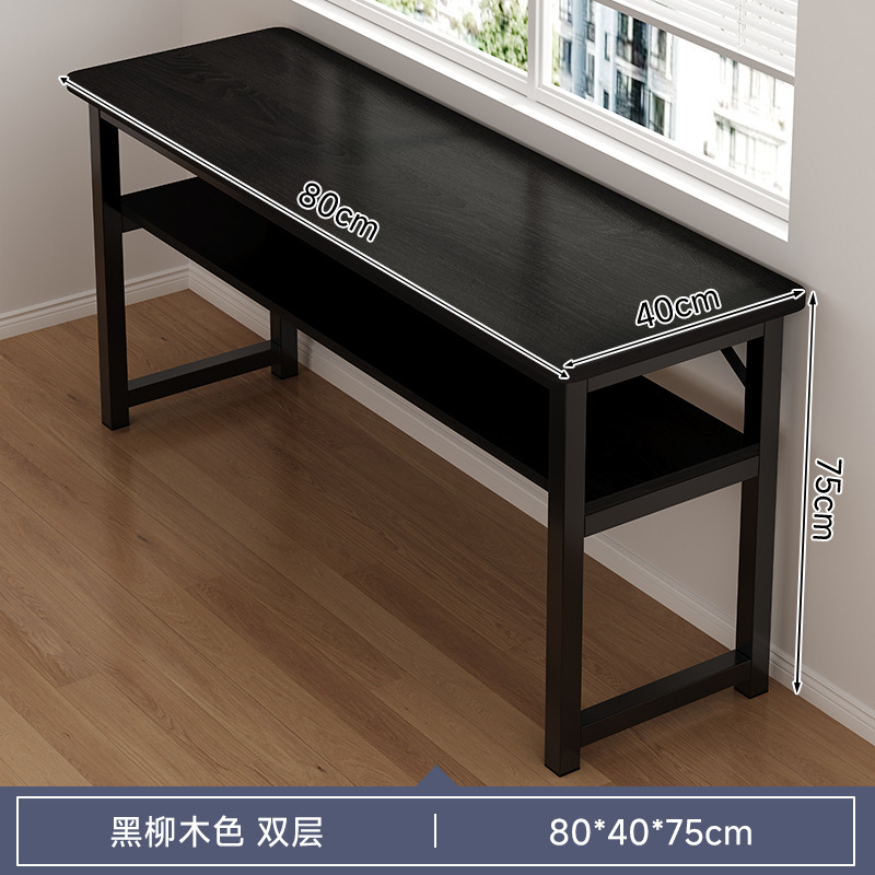 Escritorio de computadora dormitorio de niñas en casa mesa larga simple de alquiler contra la pared mesa larga mesa de trabajo balcón escritorio estrecho