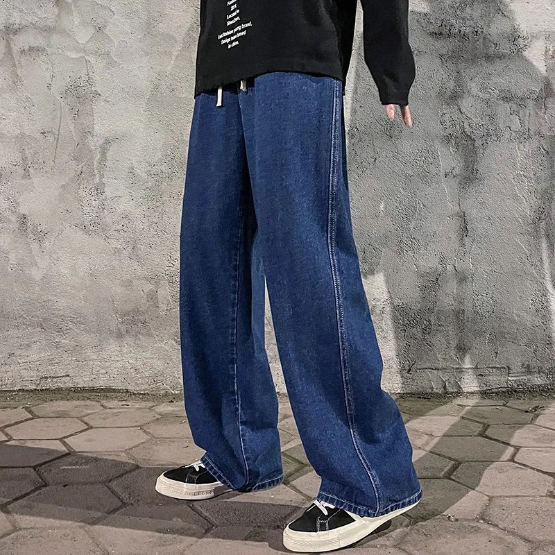 Men's Clothing Men's Retro Style Loose Straight Leg Casual Jeans Trendy Style Summer For Formal & Casual For Men_mkmklike.com