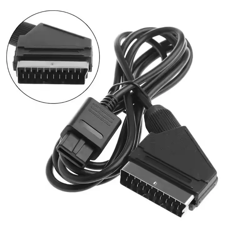 任天堂N64转SCART扫把头线适用PS2PS3 RGB视频线AV游戏机线