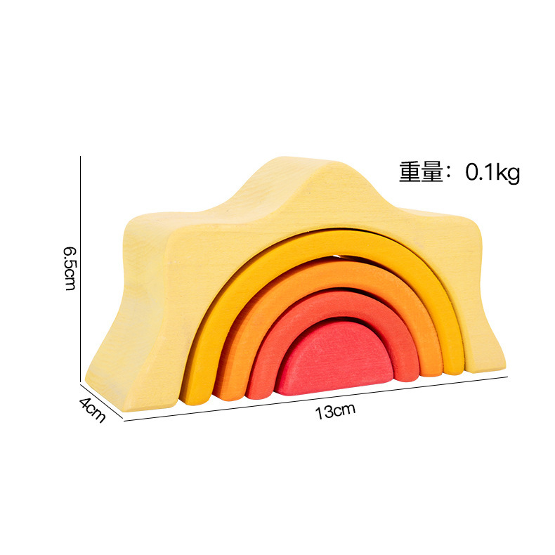 Bloques de construcción de arco iris grandes, superpuestos, superpuestos, cognición de alto color, rompecabezas de jardín de infantes, fabricantes de bloques de construcción de educación temprana al por mayor