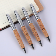 木紋寶珠筆中性筆商務廣告禮品旋轉圓珠筆可印logo復古中油筆