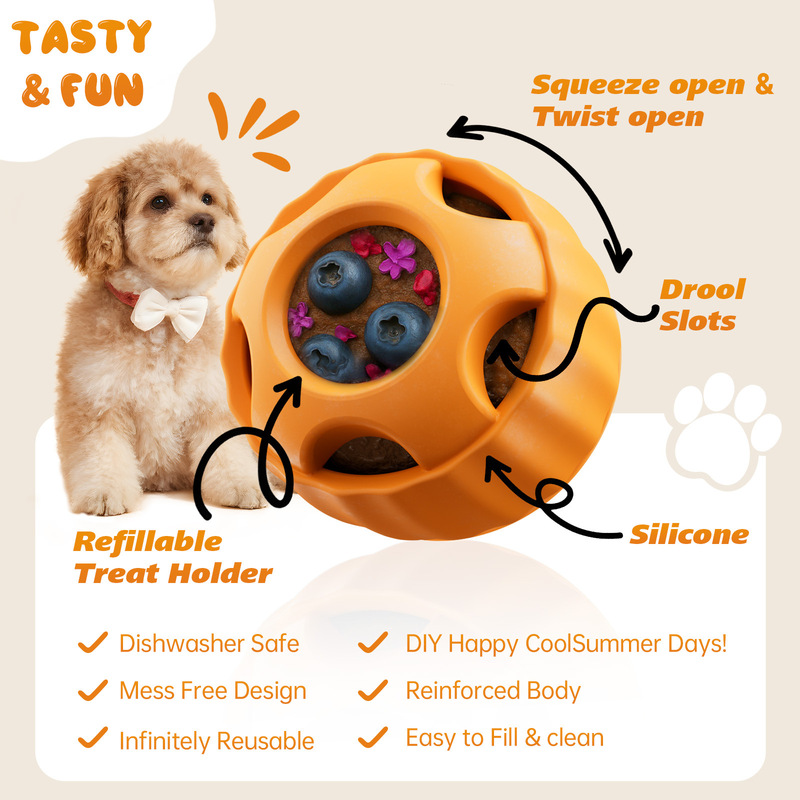 跨境外贸Pupsicle狗狗硅胶缓慢食器漏食舔食丰荣玩具球托盘磨具|undefined